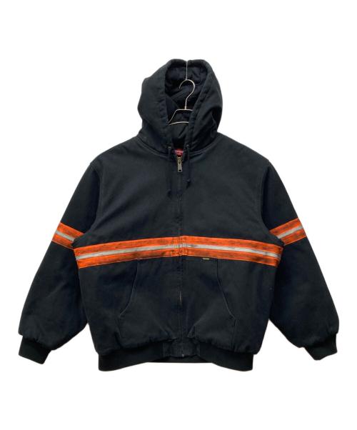 SUPREME（シュプリーム）Supreme (シュプリーム) REFLECTIVE STRIPE HOODED WORK JACKET ブラック サイズ:XLの古着・服飾アイテム
