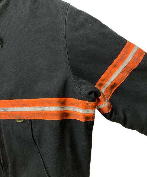 SUPREME（シュプリーム）Supreme (シュプリーム) REFLECTIVE STRIPE HOODED WORK JACKET ブラック サイズ:XLの古着・服飾アイテム