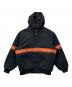 Supreme（シュプリーム）の古着「REFLECTIVE STRIPE HOODED WORK JACKET」｜ブラック