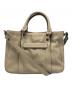 LONGCHAMP（ロンシャン）の古着「3D レザー2WAYバッグ」｜ベージュ
