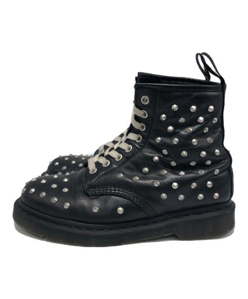 Dr.Martens（ドクターマーチン）Dr.Martens (ドクターマーチン) スタッズ8ホールブーツ ブラック サイズ:UK5の古着・服飾アイテム