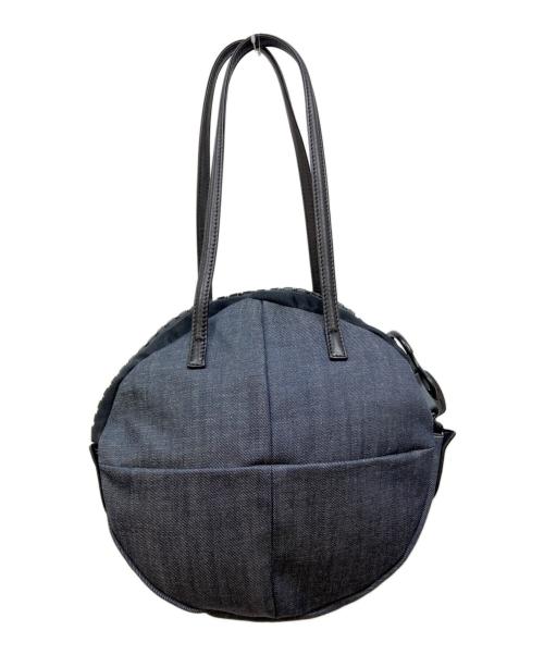 kawa-kawa（カワカワ）kawa-kawa (カワカワ) EAR (イア) デニム丸ビスバッグ ネイビーの古着・服飾アイテム