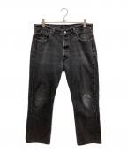 LEVI'Sリーバイス）の古着「後染め501ブラックデニムパンツ」｜ブラック
