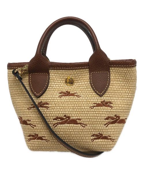LONGCHAMP（ロンシャン）LONGCHAMP (ロンシャン) LE PANIER PLIAGE XS 2WAYバッグ ベージュの古着・服飾アイテム