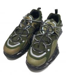 JIMMY CHOO（ジミーチュウ）の古着「DIAMOND TRAIL スニーカー」｜グリーン×ブラウン