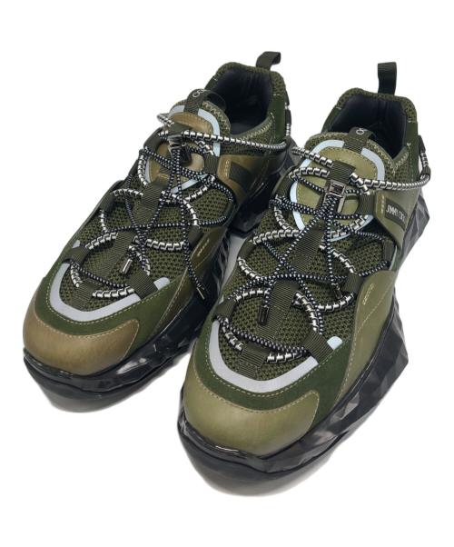 JIMMY CHOO（ジミーチュウ）JIMMY CHOO (ジミーチュウ) DIAMOND TRAIL スニーカー グリーン×ブラウン サイズ:40の古着・服飾アイテム