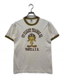 TOYS MCCOY（トイズマッコイ）の古着「トゥイーティーリンガーtシャツ」｜ホワイト×カーキ