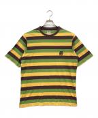 stussyステューシー）の古着「ボーダーTシャツ」｜ブラック×イエロー
