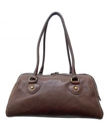 土屋鞄（ツチヤカバン）の古着「トーンオイルヌメアンティックミニボストンバッグ」｜ブラウン