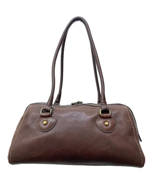 土屋鞄（ツチヤカバン）土屋鞄 (ツチヤカバン) トーンオイルヌメアンティックミニボストンバッグ ブラウンの古着・服飾アイテム