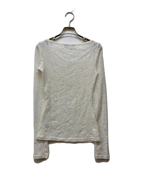 THEREDTHREAD（ザレッドスレッド）theredthread (ザレッドスレッド) S skinny tops lace ホワイト サイズ:Fの古着・服飾アイテム