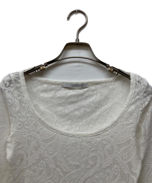THEREDTHREAD（ザレッドスレッド）theredthread (ザレッドスレッド) S skinny tops lace ホワイト サイズ:Fの古着・服飾アイテム