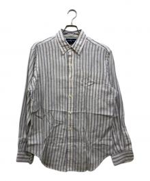 RALPH LAUREN（ラルフローレン）の古着「リネンストライプシャツ」｜ホワイト