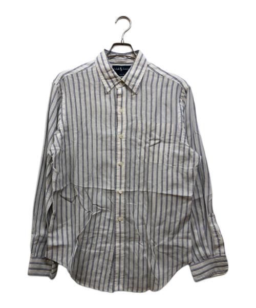 RALPH LAUREN（ラルフローレン）RALPH LAUREN (ラルフローレン) リネンストライプシャツ ホワイト サイズ:Lの古着・服飾アイテム