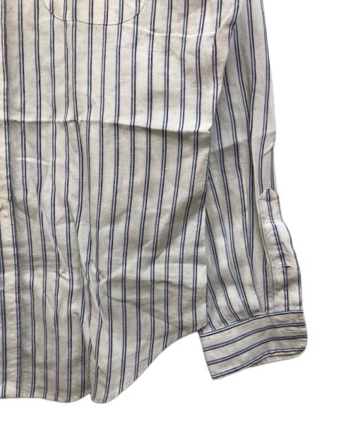 RALPH LAUREN（ラルフローレン）RALPH LAUREN (ラルフローレン) リネンストライプシャツ ホワイト サイズ:Lの古着・服飾アイテム