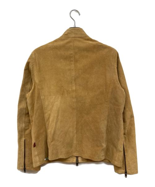 INDIAN MOTORCYCLE（インディアンモーターサイクル）INDIAN MOTORCYCLE (インディアンモーターサイクル) COW SUEDE SINGLE RIDERS JKT ブラウン サイズ:Lの古着・服飾アイテム