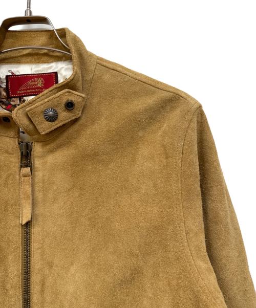 INDIAN MOTORCYCLE（インディアンモーターサイクル）INDIAN MOTORCYCLE (インディアンモーターサイクル) COW SUEDE SINGLE RIDERS JKT ブラウン サイズ:Lの古着・服飾アイテム