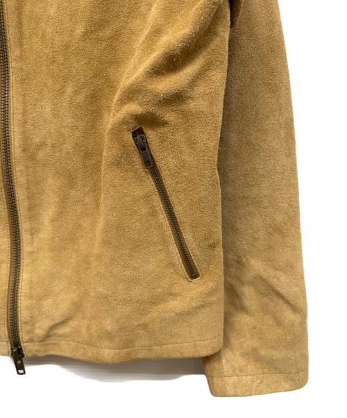 INDIAN MOTORCYCLE（インディアンモーターサイクル）INDIAN MOTORCYCLE (インディアンモーターサイクル) COW SUEDE SINGLE RIDERS JKT ブラウン サイズ:Lの古着・服飾アイテム