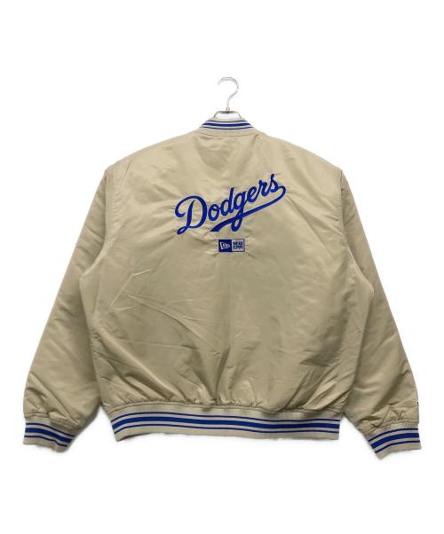 New Era（ニューエラ）New Era (ニューエラ) ナイロン バーシティージャケット ベージュ×ブルー サイズ:XXLの古着・服飾アイテム