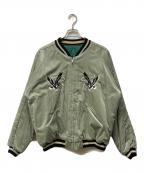 テーラー東洋テーラートウヨウ）の古着「Mid 1950s Style Velveteen Souvenir Jacket “BLACK EAGLE” × “JAPAN MAP”」｜グレー×グリーン