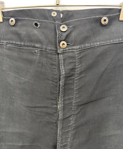 Adolphe Lafont（アドルフラフォン）Adolphe Lafont (アドルフラフォン) ブラックモールスキンパンツ ブラック サイズ:未記入の古着・服飾アイテム