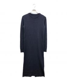 Maison Margiela（メゾンマルジェラ）の古着「ショルダーボタン ニットワンピース」｜ネイビー