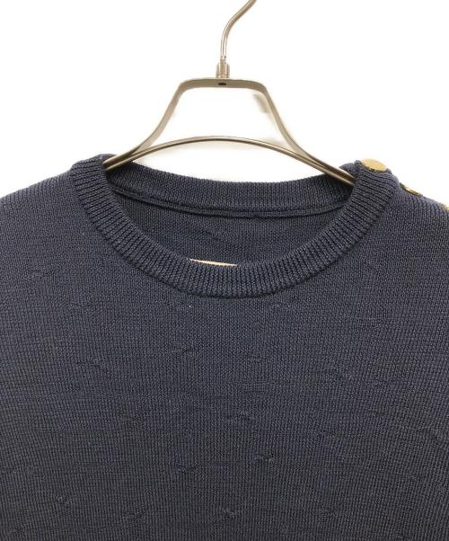 Maison Margiela（メゾンマルジェラ）Maison Margiela (メゾンマルジェラ) ショルダーボタン ニットワンピース ネイビー サイズ:Mの古着・服飾アイテム