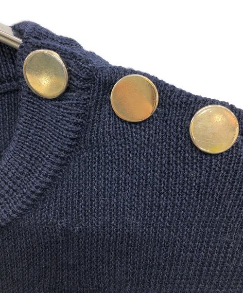 Maison Margiela（メゾンマルジェラ）Maison Margiela (メゾンマルジェラ) ショルダーボタン ニットワンピース ネイビー サイズ:Mの古着・服飾アイテム