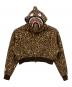 A BATHING APE (ア ベイシング エイプ) LEOPARD CROPPED SHARK FULL ZIP HOODIE ブラウン サイズ:M：15000円