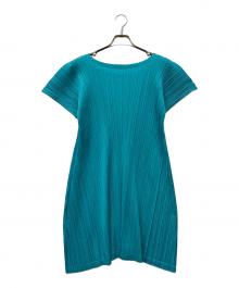 PLEATS PLEASE（プリーツプリーズ）の古着「プリーツフレアチュニック」｜ブルー