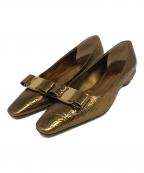 Ferragamoフェラガモ）の古着「RIECE BOW」｜ゴールド