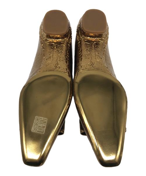 Ferragamo（フェラガモ）Ferragamo (フェラガモ) RIECE BOW ゴールド サイズ:6Dの古着・服飾アイテム