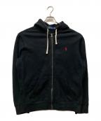 POLO RALPH LAURENポロ・ラルフローレン）の古着「フード裏サーマルジップパーカー」｜ブラック