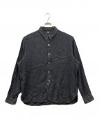 RRLダブルアールエル）の古着「ストライプリネンシャツ」｜ホワイト×ブラック