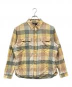 RRLダブルアールエル）の古着「ブロックチェックネルシャツ」｜ベージュ