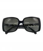 CHANELシャネル）の古着「ココマークチェーンサングラス」｜ブラック