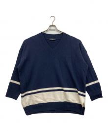 WEEKEND Max Mara（ウィークエンド マックスマーラ）の古着「NURAGHE ニット」｜ネイビー×ホワイト