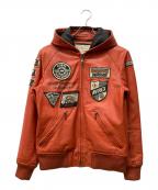 AVIREXアヴィレックス）の古着「GOAT A.W.A. PATCHED PARKA」｜オレンジ