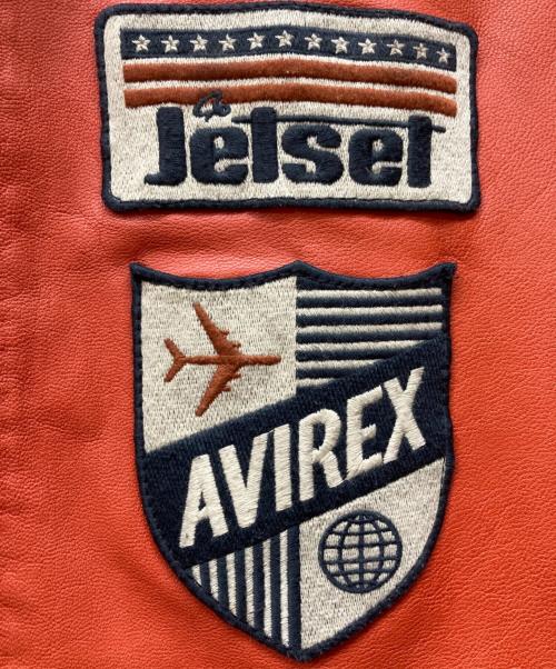 AVIREX（アヴィレックス）AVIREX (アヴィレックス) GOAT A.W.A. PATCHED PARKA オレンジ サイズ:Mの古着・服飾アイテム