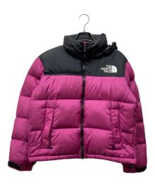 THE NORTH FACE（ザ ノース フェイス）の古着「クロップド Nuptse ジャケット」｜ブラック×ピンク