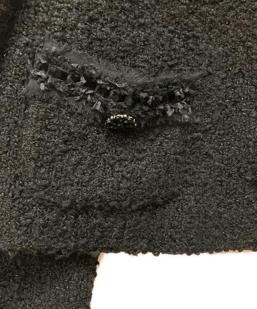 FOXEY BOUTIQUE（フォクシー ブティック）FOXEY BOUTIQUE (フォクシー ブティック) ツイードジャケット ブラック サイズ:38の古着・服飾アイテム