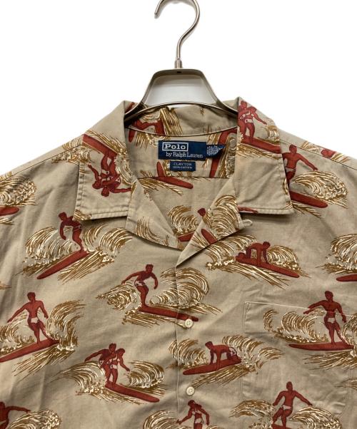 POLO RALPH LAUREN（ポロ・ラルフローレン）POLO RALPH LAUREN (ポロ・ラルフローレン) CLAYTON オープンカラーシャツ ブラウン サイズ:XLの古着・服飾アイテム