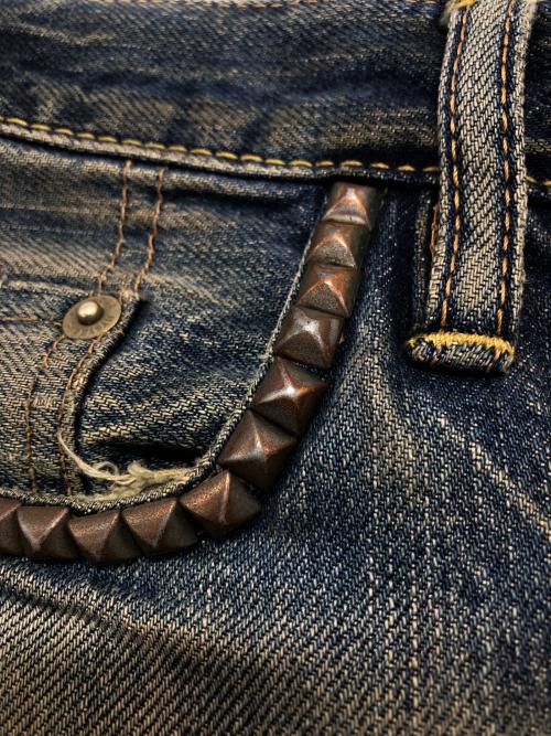 Hysteric Glamour（ヒステリックグラマー）Hysteric Glamour (ヒステリックグラマー) ポケットスタッズデニムパンツ インディゴ サイズ:32の古着・服飾アイテム