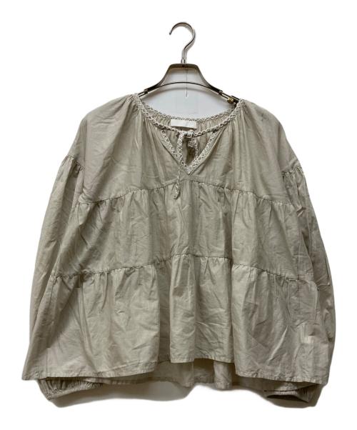 merlette（マーレット）Merlette (マーレット) ティアードブラウス ベージュ サイズ:記載無しの古着・服飾アイテム