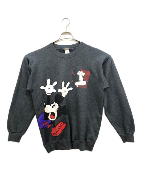 Disneyland（ディズニーランド）disneyland (ディズニーランド) ミッキープリントスウェット グレー サイズ:Sの古着・服飾アイテム