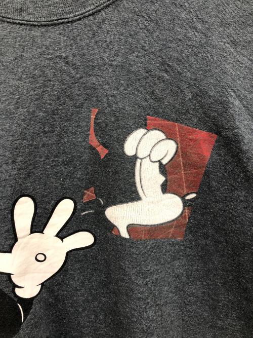 Disneyland（ディズニーランド）disneyland (ディズニーランド) ミッキープリントスウェット グレー サイズ:Sの古着・服飾アイテム