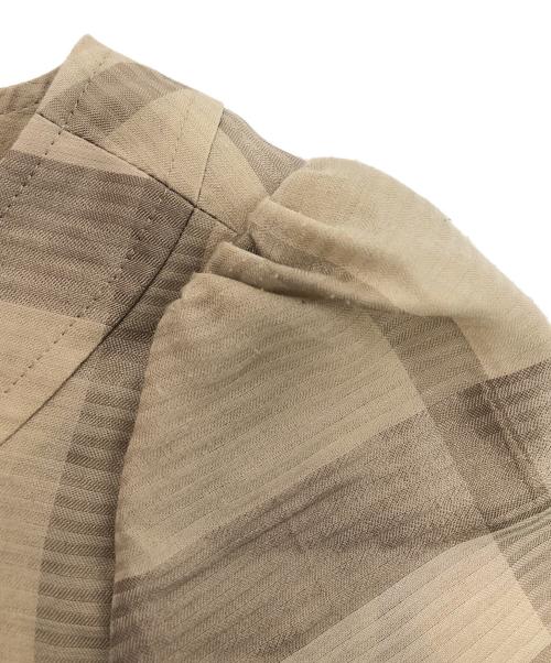 BURBERRY LONDON（バーバリーロンドン）BURBERRY LONDON (バーバリーロンドン) シルクブレンドメガチェックワンピース ベージュ サイズ:38の古着・服飾アイテム