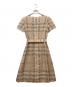 BURBERRY LONDON (バーバリーロンドン) シルクブレンドメガチェックワンピース ベージュ サイズ:38：10000円