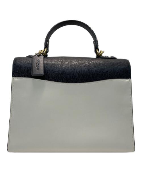 COACH（コーチ）COACH (コーチ) TABBY トップハンドル 2WAYバッグ アイボリー×ブラックの古着・服飾アイテム
