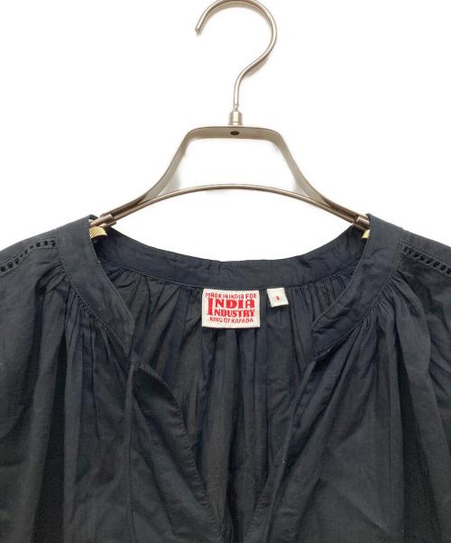 INDIA INDUSTRIES（インディアインダストリー）INDIA INDUSTRIES (インディアインダストリー) コットンローン ワンピース ブラック サイズ:1の古着・服飾アイテム